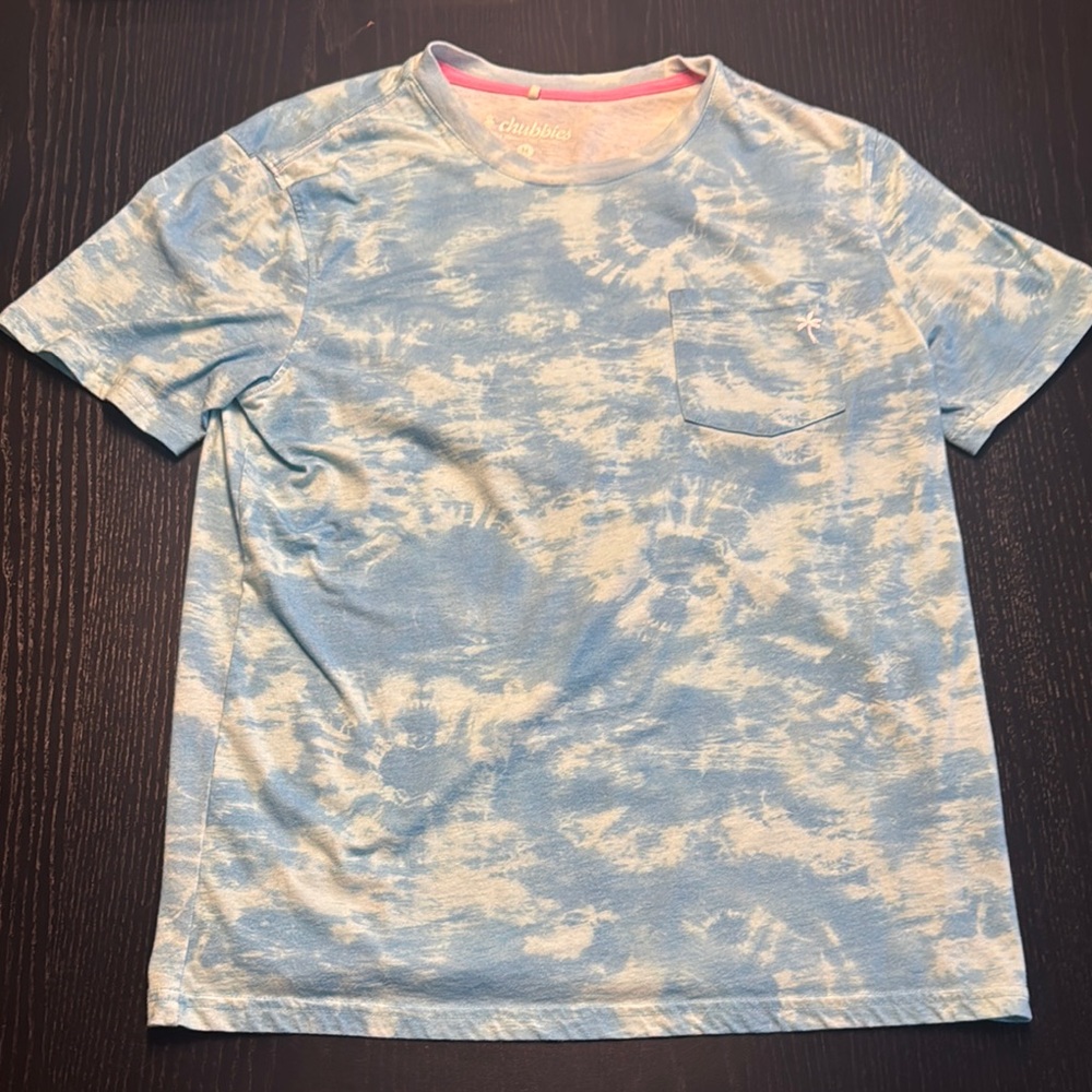 Blue and White Tie-Dye Chubbies T-Shirt